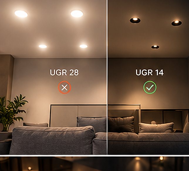 UGR glare check: diffuser vs darklight